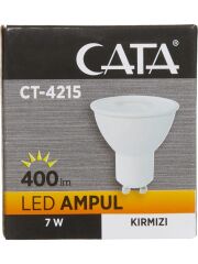 CATA Çanak Ampul Led GU10 Kırmızı 7W