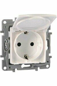 LEGRAND Salbei Kapaklı Topr Priz Beyaz Legrand