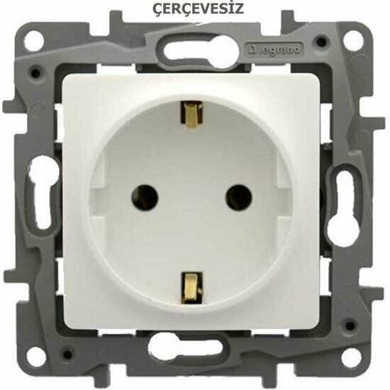 LEGRAND Salbei Ç. Kor.Topr Priz, Beyaz Legrand