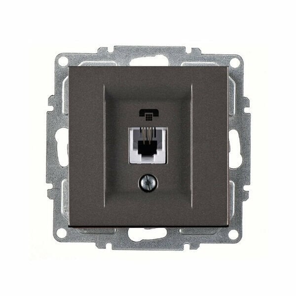 ARVİA Nümeris Telefon Prizi Karen Antrasit Mekanizma + Kapak