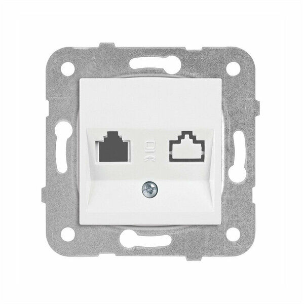 VİKO Data Prizi Jacksız Çerçevesiz Beyaz Karre