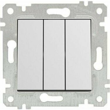 VİKO Anahtar Çerçevesiz Üçlü Beyaz Karre