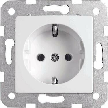 VİKO Topraklı Priz Çerçevesiz Beyaz Karre