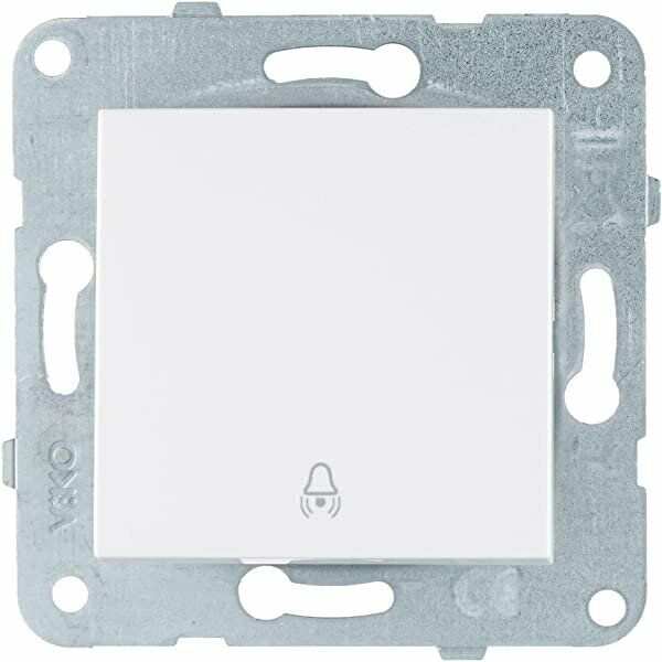 VİKO Zil Anahtarı Çerçevesiz Beyaz Karre