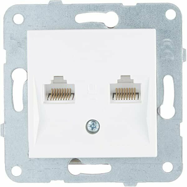 VİKO Linnera Beyaz Data+Nüm(Cat 6+Cat3)Çerçevesiz Viko