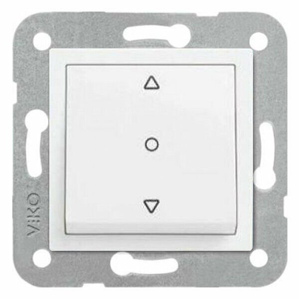 VİKO Linnera Tek Düğme Jaluzi Anahtar Çerçevesiz Beyaz