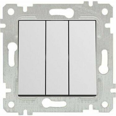 VİKO Linnera Anahtar Üçlü Çerçevesiz Beyaz