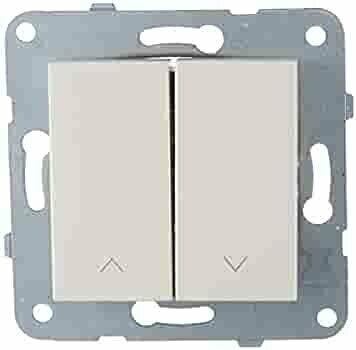 VİKO Linnera Jaluzi Anahtar Çift Tuş Çerçevesiz Beyaz