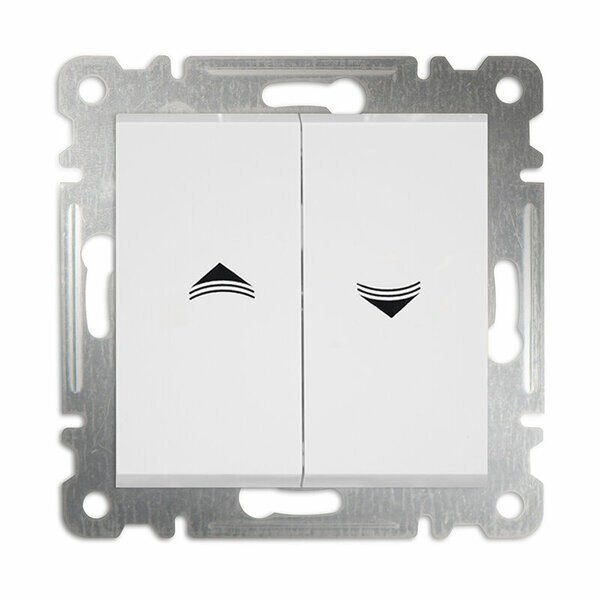 MAKEL Jaluzi Anahtarı Çift Tuşlu Beyaz Karea