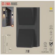 Cata CT-7065 7W Rodos Dış Mekan LED Aplik Günışığı