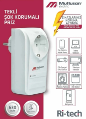 Mutlusan Ri-Tech Tekli Akım Korumalı Priz