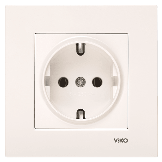 Viko Karre/Meridian Krem Topraklı Priz Mekanizma (Çerçeve Hariç) 90967208