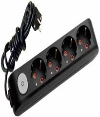Viko Multi-Let Dörtlü Grup Priz Anahtar Topraklı 5 Metre Siyah (Çocuk Korumalı) 90137405