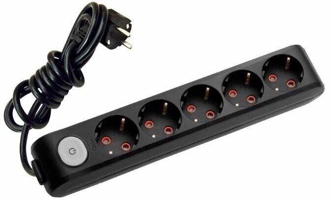 Viko Multi-Let Beşli Grup Priz Anahtar Topraklı 5 Metre Siyah (Çocuk Korumalı) 90137505