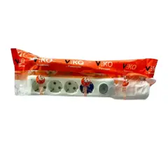 Viko Multi-Let Dörtlü Grup Priz Anahtarlı Topraklı 5 Metre Beyaz (Çocuk Korumalı) 90117405