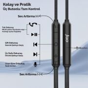 Juo 3.5mm Jack Girişli Mikrofonlu Kablolu Kulak İçi Kulaklık