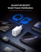 Spigen EE201 20 W Type-C Beyaz Hızlı Şarj Adaptörü