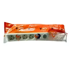 Viko Multi-Let Beşli Grup Priz Anahtarlı Topraklı 3 Metre Beyaz (Çocuk Korumalı) 90117503