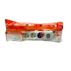 Viko Multi-Let Üçlü Grup Priz Anahtarlı Topraklı Ups 2 Metre Beyaz (Çocuk Korumalı) 90119302