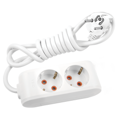 Viko Multi-Let İkili Grup Priz Topraklı 3 Metre Beyaz (Çocuk Korumalı) 90113203