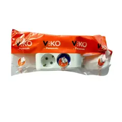Viko Multi-Let İkili Grup Priz Topraklı 3 Metre Beyaz (Çocuk Korumalı) 90113203