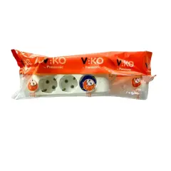Viko Multi-Let Üçlü Grup Priz Topraklı 1 Metre Beyaz (Çocuk Korumalı) 90113301