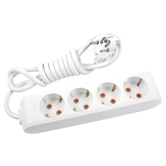Viko Multi-Let Dörtlü Grup Priz Topraklı 1 Metre Beyaz (Çocuk Korumalı) 90113401