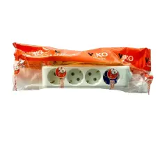 Viko Multi-Let Dörtlü Grup Priz Topraklı 1 Metre Beyaz (Çocuk Korumalı) 90113401
