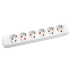 Viko Multi-Let Altılı Grup Priz Topraklı Klemensli Beyaz (Çocuk Korumalı) 90113600