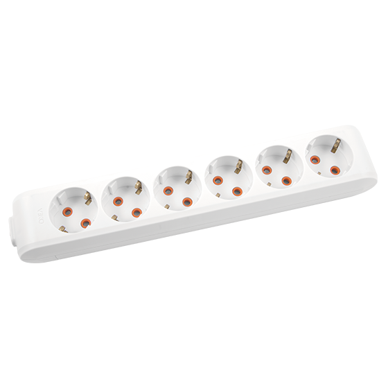 Viko Multi-Let Altılı Grup Priz Topraklı Klemensli Beyaz (Çocuk Korumalı) 90113600