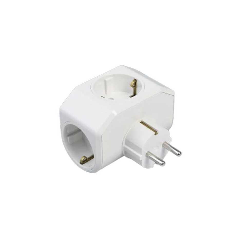 Viko Yonca Plus Beyaz Üçlü Topraklı Priz - 90303003