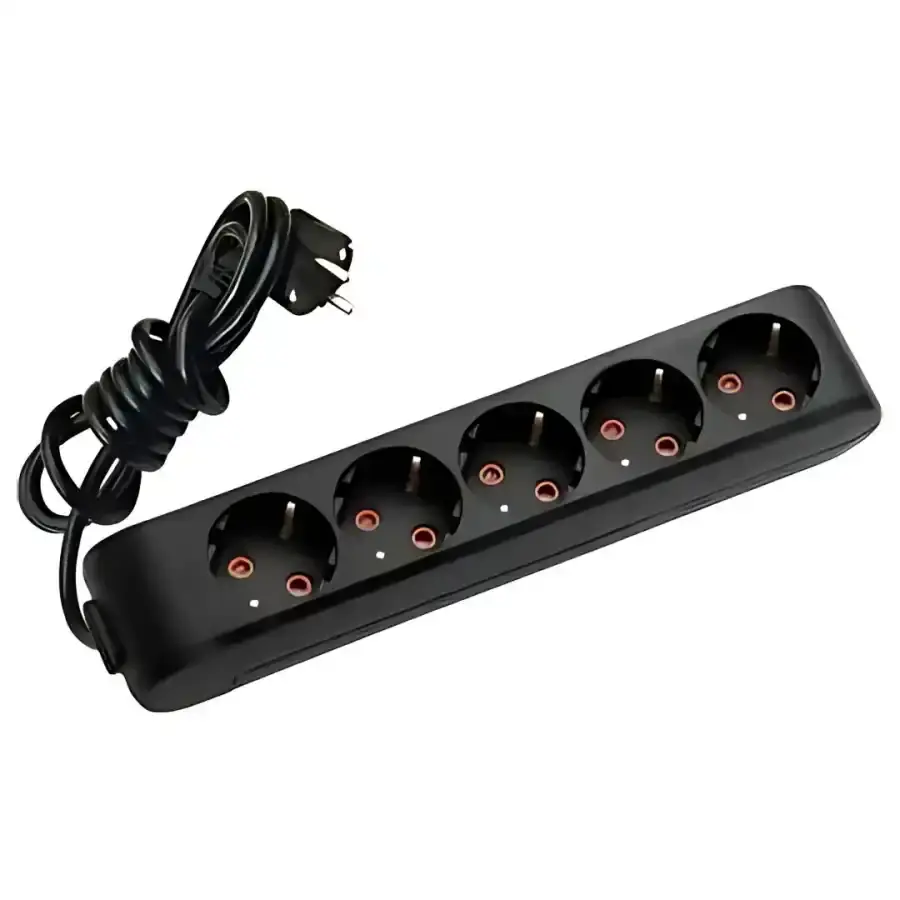 Viko Multi-Let Beşli Grup Priz Topraklı 5 Metre Siyah (Çocuk Korumalı) 90133505