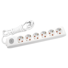 Viko Multi-Let Altılı Grup Priz Anahtarlı Topraklı 5 Metre Beyaz (Çocuk Korumalı) 90117605