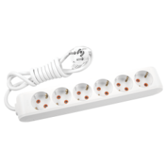 Viko Multi-Let Altılı Grup Priz Topraklı 2 Metre Beyaz (Çocuk Korumalı) 90113602