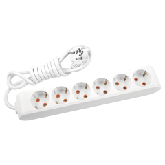 Viko Multi-Let Altılı Grup Priz Topraklı 2 Metre Beyaz (Çocuk Korumalı) 90113602