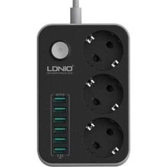 LDNIO SE3631 3PRİZ+6 USB Akım Korumalı Prizi