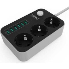LDNIO SE3631 3PRİZ+6 USB Akım Korumalı Prizi