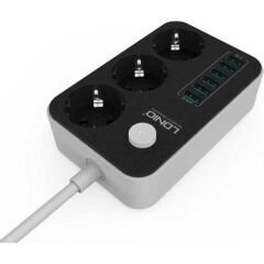 LDNIO SE3631 3PRİZ+6 USB Akım Korumalı Prizi