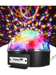 Çok Renkli Disko Topu 360° Bluetooth Kumandalı Usb Şarjlı