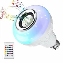 Çok Renkli Disko Ampulü 360° Bluetooth Kumandalı Hoparlörlü E27