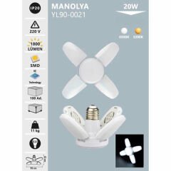 NOAS Led Ampul Manolya 6500K 20W