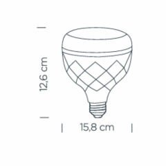ZMR Led Ampul Kristal Camlı 50W E27 Beyaz Işık 6500K