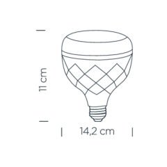 ZMR Led Ampul Kristal Camlı 40W E27 Beyaz Işık 6500K