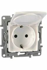LEGRAND Salbei Kapaklı Topr Priz Beyaz Legrand