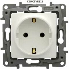 LEGRAND Salbei Ç. Kor.Topr Priz, Beyaz Legrand