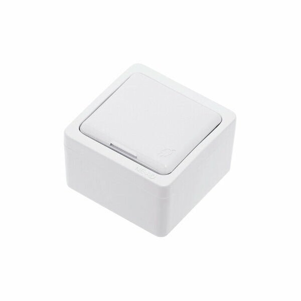 NE-AD Kapaklı Topraklı Priz Sıva Üstü Beyaz