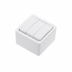 NE-AD Üçlü Anahtar Sıva Üstü Beyaz