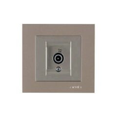 ARVİA Uydu Priz (F Konnektör) Karen Titanyum Mekanizma + Kapak