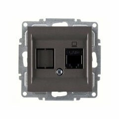 ARVİA Data Prizi Cat6 Karen Antrasit Mekanizma + Kapak