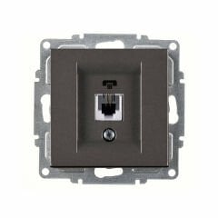 ARVİA Nümeris Telefon Prizi Karen Antrasit Mekanizma + Kapak